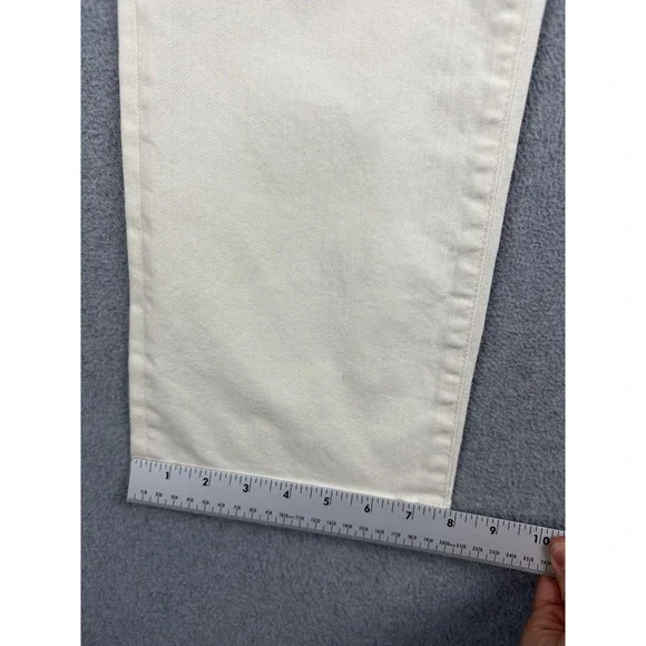 Lauren Jeans Co Ralph Lauren Jeans Womens 10 White Mid Rise Straight Stretch NWT - Picture 7 of 10